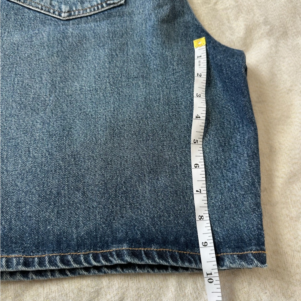 AGOLDE RISHI Denim Shorts 28 NWOT High Rise Vintage Wash Wide Leg Jorts - Picture 10 of 11